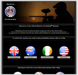 Paintball Website Design